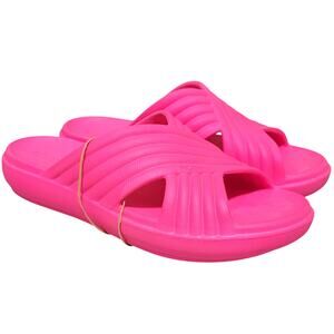 Roxy Women Rivie Cross Strap Pool Beach Slide Sandals Size US 10 Pink EVA